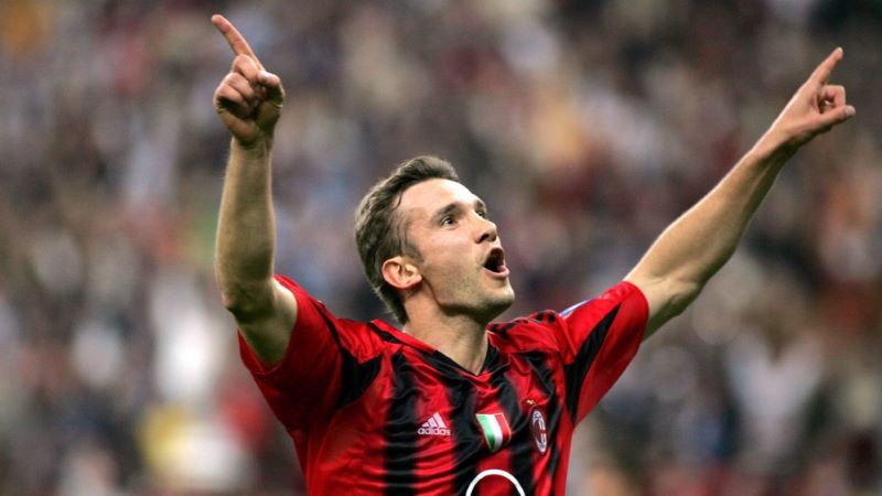 Cầu thủ Andriy Shevchenko gặt hái nhiều danh hiệu với Milan