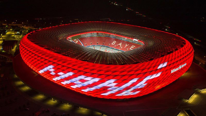 Sân vận động Allianz Arena gắn với những trận cầu đỉnh cao của Bayern