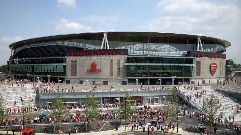 Sân vận động Emirates Stadium là biểu tượng của Arsenal